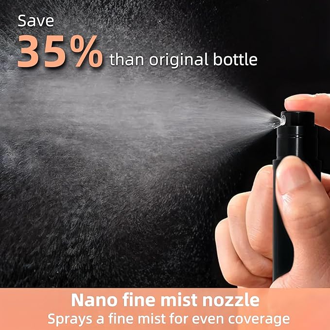 AA00BK Perfume Refillable Bottle 5ml Bottom Refill Portable Purse Atomizer, Cologne Travel Perfume Spray Bottle for Outgoing and Traveling (Black)