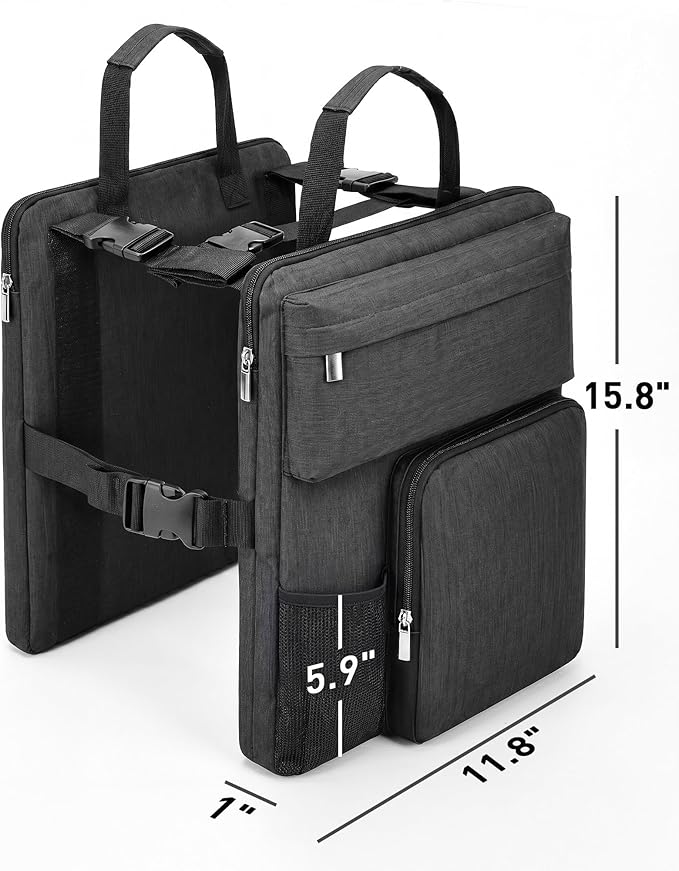 BS-VOG Over Luggage Organizer for Carry On Bag with Cup Holder, Travel Organizer for Suitcase, Adjustable Straps Suitcase Bag, Carry On Storage for Laptop, Fits 20-28 Inch Luggage