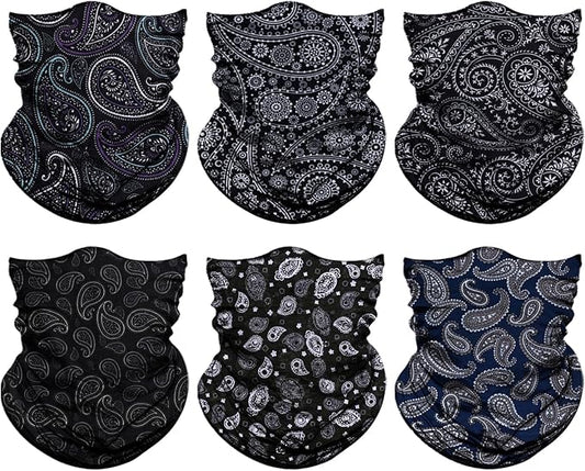 Neck Gaiter for Men Women Headwear Bandana Head Wrap Face Scarf Mask Cover Warmer Balaclava-Seamless & Versatile