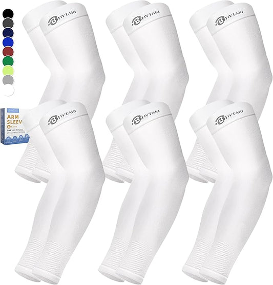 BHYTAKI Cooling Compression Arm Sleeves for Men Women,UPF50 UV Sun Protection Sleeves for Work Sport Tattoo Cover Up