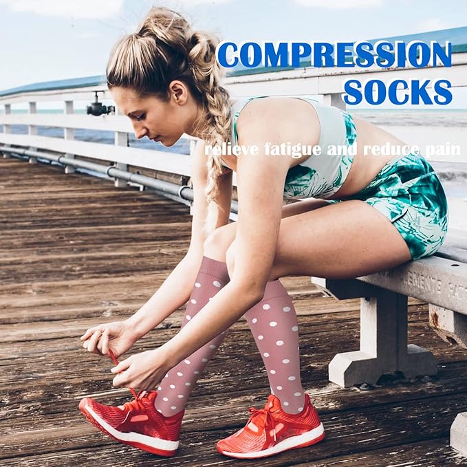 Aoliks Compression Socks for Women & Men 4 Pairs, Best Support for Nurses Running Travel