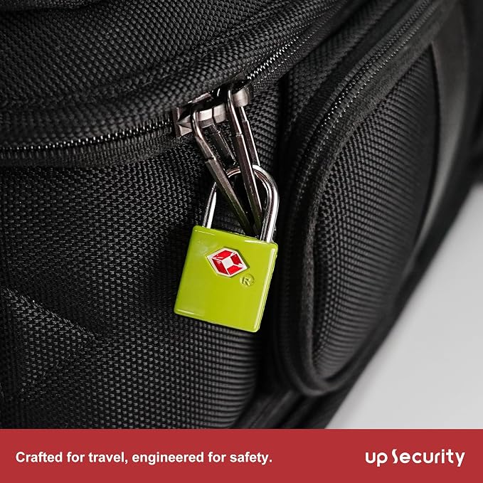 TSA Locks for Luggage with Keys, Travel Luggage Locks TSA Approved 4 Pack, Keyed Alike Small Padlock with Key, Mini Padlock for Suitcase, Backpack Zipper, Bag, Purse, Travel Essentials