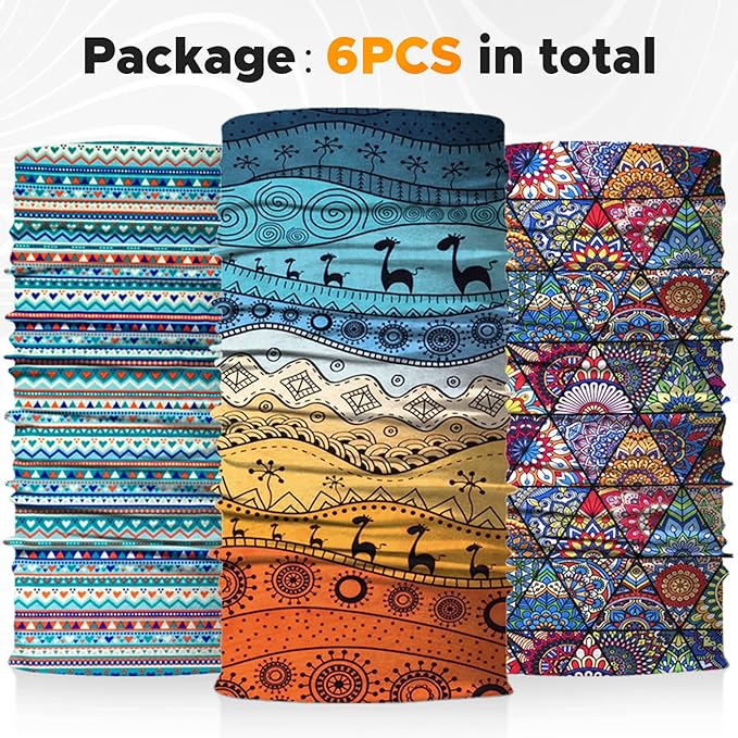JOEYOUNG Headwear, Bandana, Neck Gaiter Head Wrap Headband Balaclava Magic Scarf