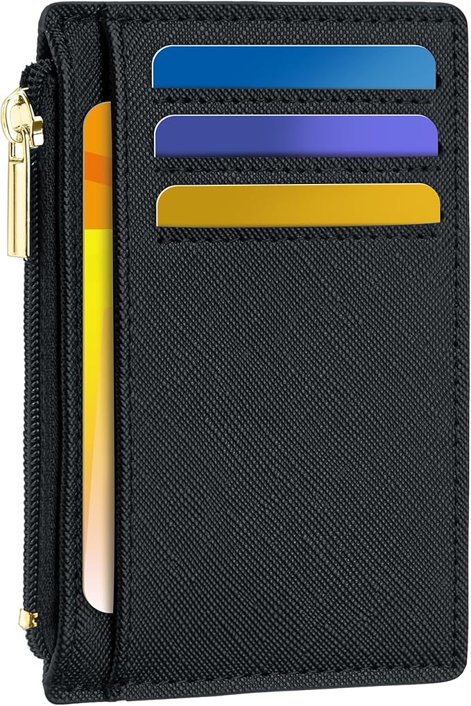 Tipmile Business Credit Card Holder for Men, Slim RFID Blocking Wallet, Small Minimalist Pocket Wallet, Mens Gift, Crosshatch Black