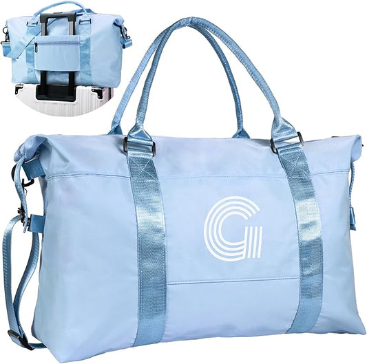 Kid Gifts,Travel Essentials, Initial Travel Duffel Bag, Gym Bag, Personalized Weekender Bag,Monogram Overnight Bag, Niece Gifts Gifts for Teen Age Girl (Letter G)