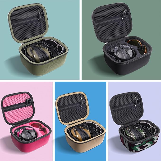 Storage Case Compatible with Walkers Razor Slim/Howard Leight Honeywell Impact Sport Electronic Ear Protection Muffs