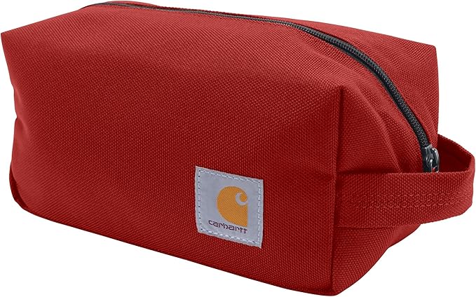 Carhartt Durable Travel Kit, Organize Essentials W/the Water Resistance Toiletry Bag, Industry Red