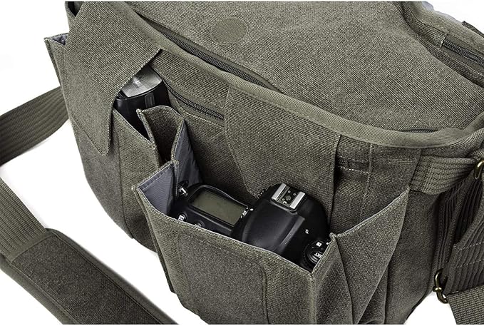 Think Tank Retrospective 30 V2.0 Canvas Shoulder Bag for Mirrorless or Standard DSLR Cameras and Photo Accessories - Pinestone - XX-Large