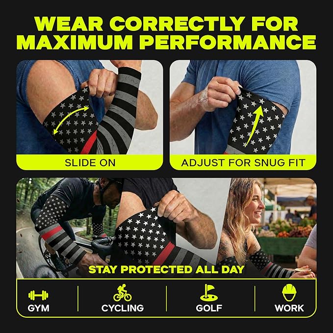 ARMORAY Arm Sleeves for Men and Women - UV Sun Protection Cooling Compression - Tattoo Cover Up Sleeve for Daily Wear & Work