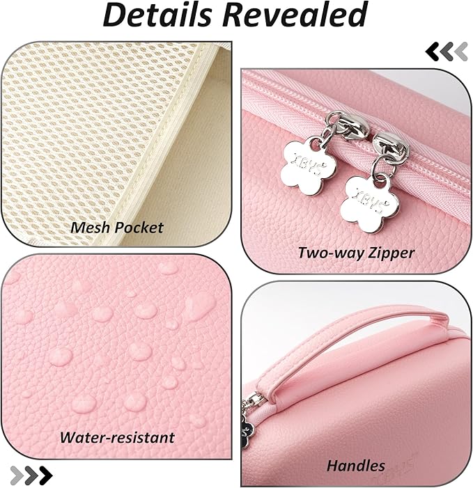 Charger Case for Macbook, Portable Tech Electronic Organizer Bag, Small Travel Storage Pouch for Laptop Accessories, MacBook Power Adapter, Charging Cords, USB Drives, Power Bank (Pink, XL)