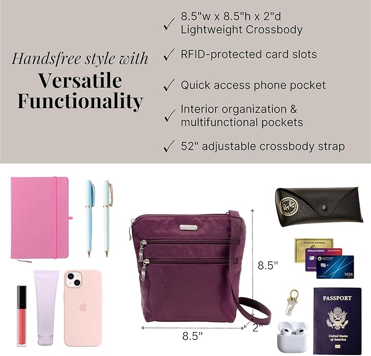 Baggallini Women's Essential Crossbody Bags