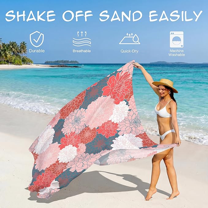 Aroveea Beach Blanket Waterproof Sandproof 1-7 Adult Oversized 78''X81''/10'X9' Lightweight Durable Compact Sand Free Beach Mat for Travel Camping Hiking Picnic Blanket