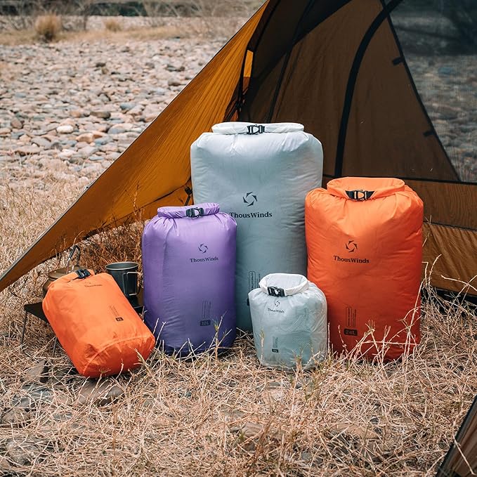 Thous Winds 12L Ultralight Dry Bag, Compact Roll Top Waterproof Pouch for Hiking, Swimming, and Kayaking