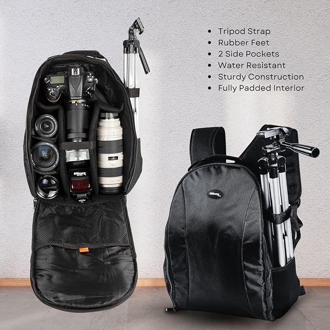 Ultimaxx Professional Dynamic Durable Ultra-Lightweight Water-Resistant Backpack Specifically Designed for Nikon, Canon, Sony, Olympus, and Panasonic DSLRs Cameras & Camcorders