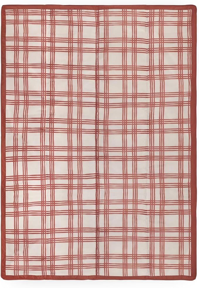 Little Unicorn 5'x5' Outdoor Family Picnic & Beach Blanket | Durable & Water-Resistant Fabric | Compact Fold & Easily Wipes Clean | Zipper Pocket (Picnic Plaid)