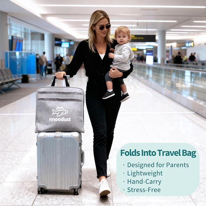 Toddler Airplane Bed for Toddler with Tray Cover Can Turn into Bag, Toddler Airplane Seat Extender for Kids, Baby Airplane Bed Baby Travel Essentials for Flying, Toddler Travel Bed