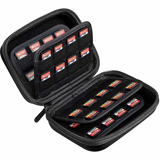 ButterFox 64 Switch Game Case for Nintendo Switch, Switch Game Card Storage Holder or SD Memory Card Case (64 Black)