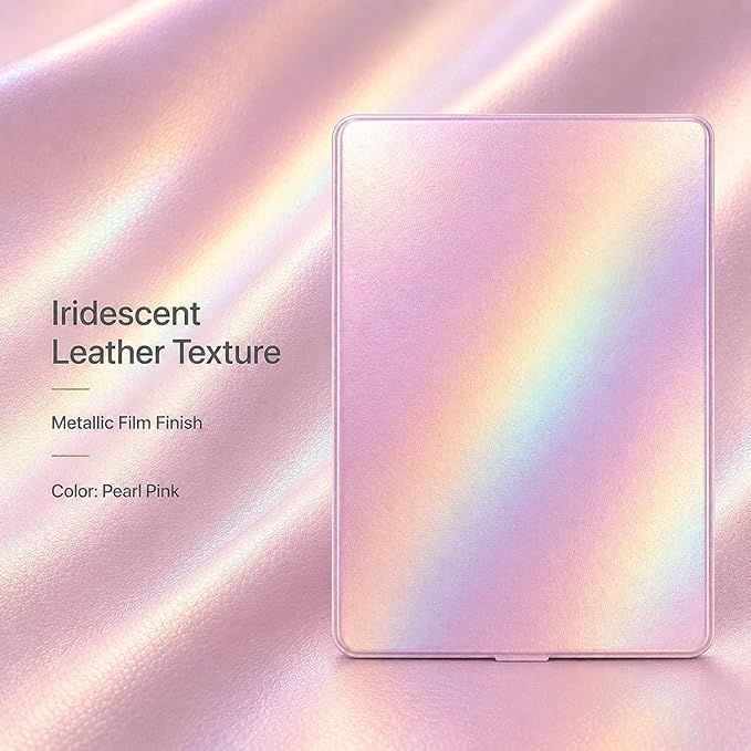Travel Makeup Mirror with Lights, Lighted Vanity Mirror, 11.9", Iridescent Blush