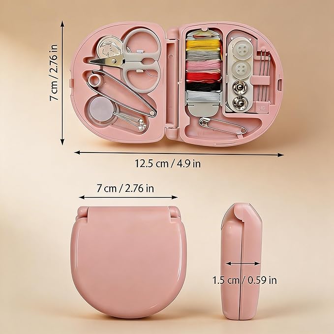 Obear 2 Pack Mini Sewing Kit - Emergency Travel Repair Set with Threads, Needles & Scissors for Beginners, Camping & Daily Use