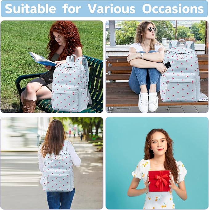 Bluboon School Backpack for Teen Girls Bookbags Elementary High School Corduroy Laptop Bags Women Travel Daypacks