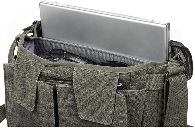 Think Tank Retrospective 30 V2.0 Canvas Shoulder Bag for Mirrorless or Standard DSLR Cameras and Photo Accessories - Pinestone - XX-Large