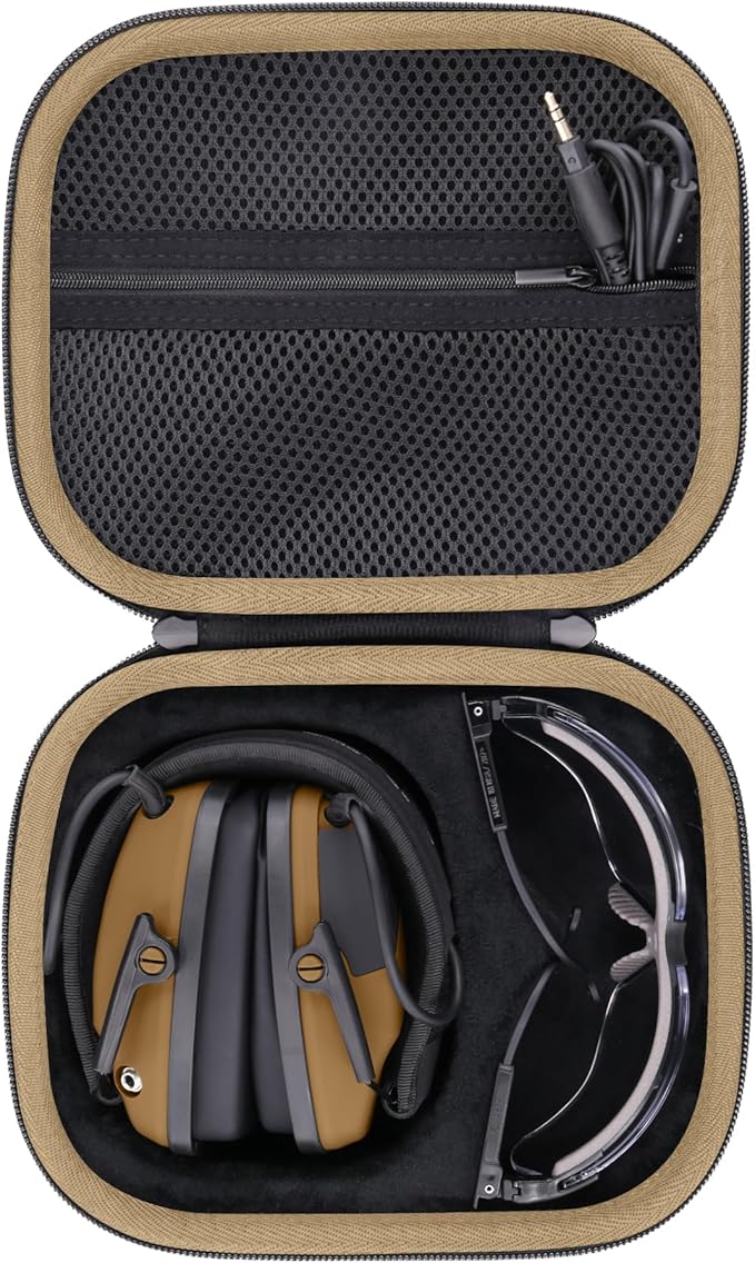 Storage Case Compatible with Walkers Razor Slim/Howard Leight Honeywell Impact Sport Electronic Ear Protection Muffs