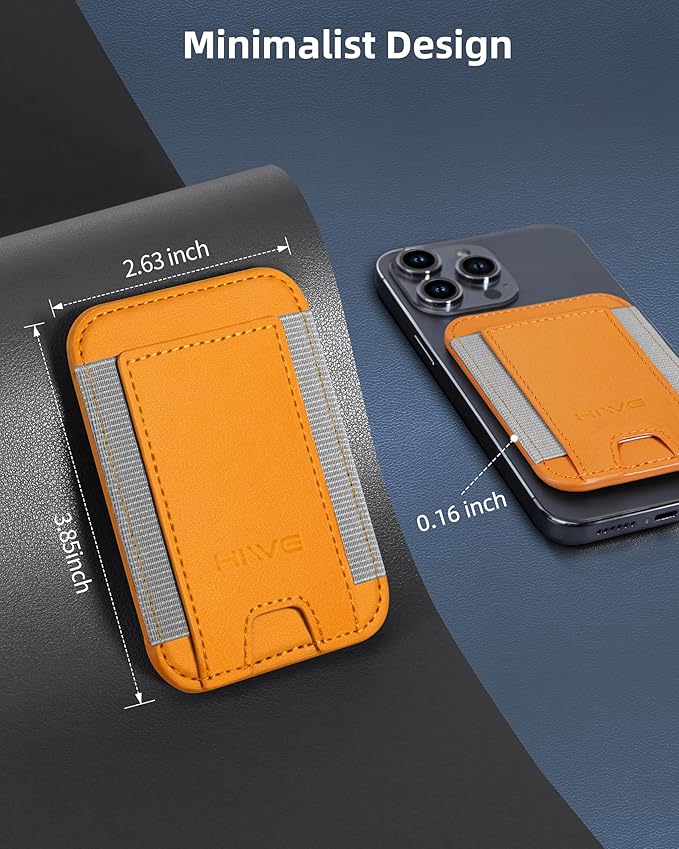 HiWe for MagSafe Wallet: 7-Card Holder, RFID Blocking, Strong Magnet for iPhone 12-17 Series, Slim, 1 Slot