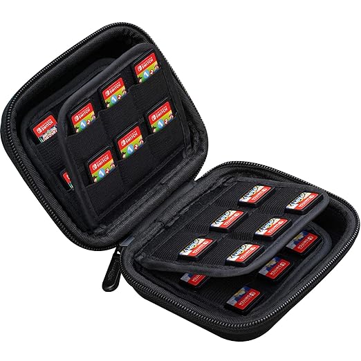 ButterFox 32-120 Switch Game Case for Nintendo Switch, Switch Game Card Storage Holder or SD Memory Card Case (48 Black)