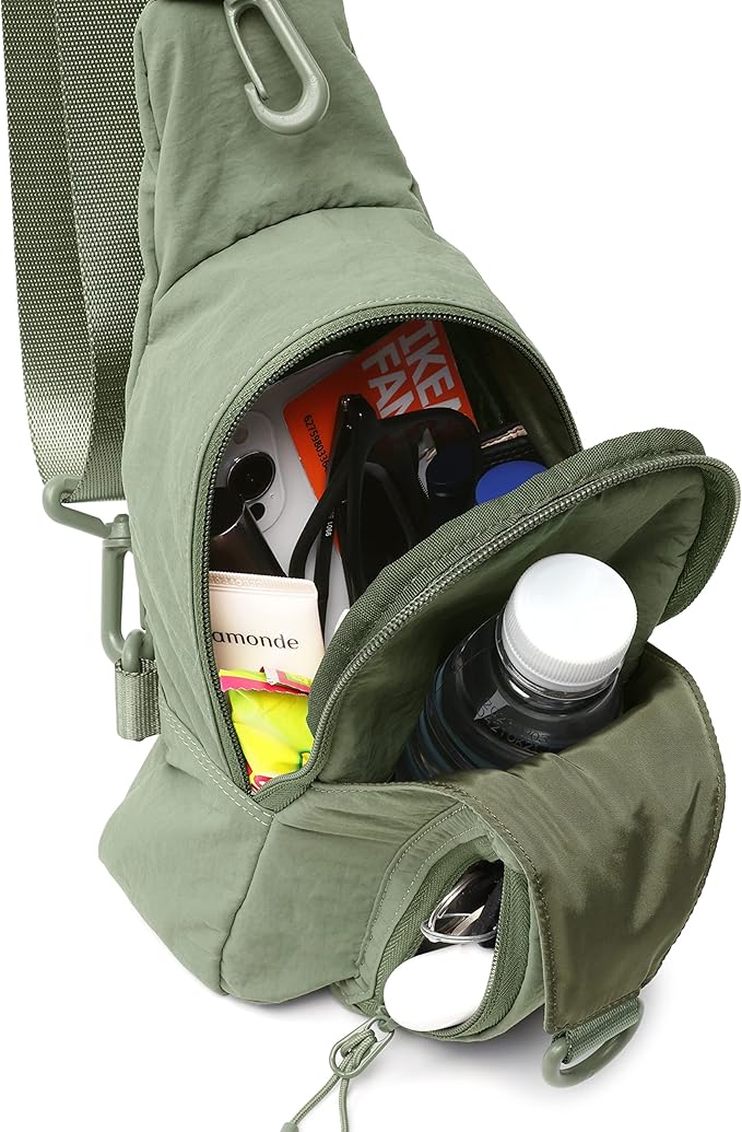 ODODOS Sling Bag with Adjustable Straps Crossbody Chest Bag Lightweight Backpack for Casual Traveling Hiking