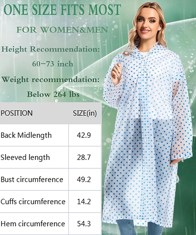 Rain Ponchos for Adults Reusable Raincoats Survival Heavy Duty Military Impermeable 2 Packs Rain Coat…