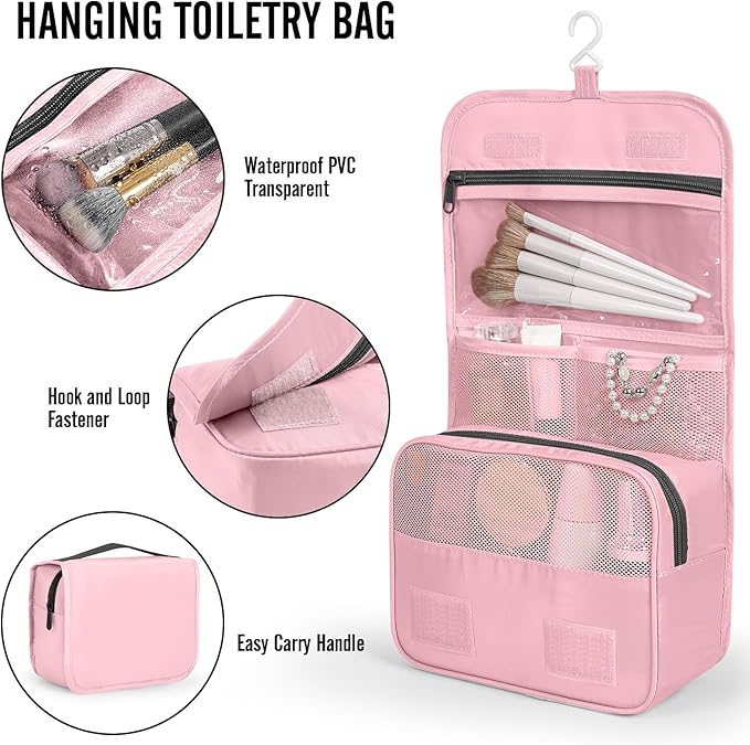 Veken 10 Set Packing Cubes for Cruise Ship Essentials,Beach Vacation Travel Accessories with Hanging Toiletry Bag,Suitcase Organizer for Luggage,Personalized Birthday & Retirement Gifts for Women Mom
