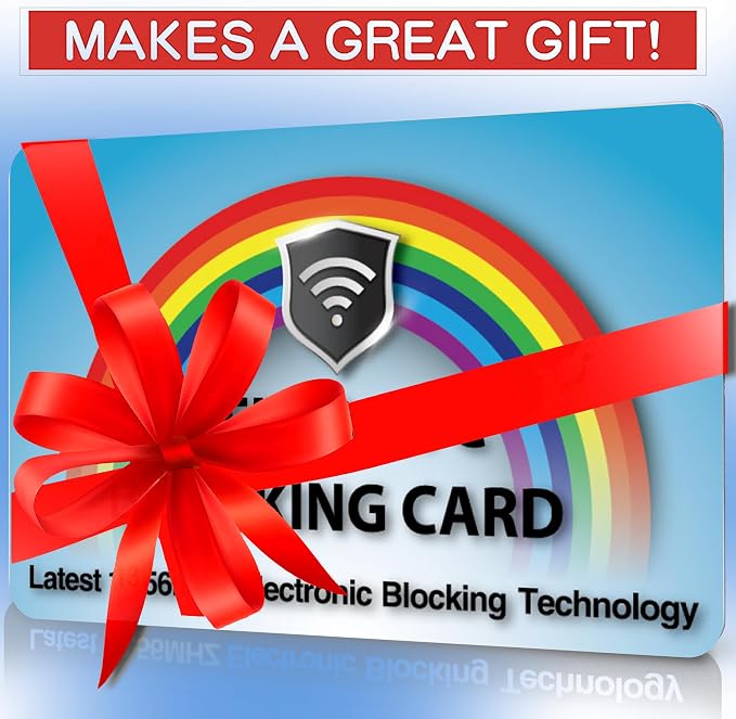 SaiTech IT 2 PK RFID Blocking Cards Protect Your Entire Wallet, Purse, and Cards from NFC Contactless Theft Wallet for Men & Women (Rainbow)