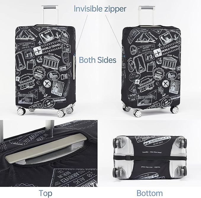 Travelkin Luggage Covers For Suitcase Tsa Approved,Suitcase Cover Protector Fit 22-25 Inch Luggage