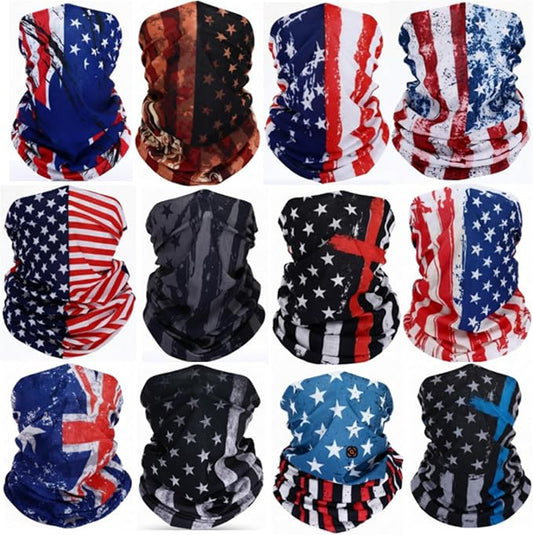 Tarpop 12/30 Pcs Neck Gaiters Scarf Elastic Wrap Headband Sweat Absorbing Bandana for Women Men Sports Yoga Running