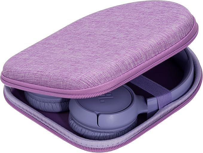 Ginsco Case Compatible with JBL Tune 510BT/520BT/500BT with Sony WH-CH520/510, Ultra-Slim Hard Shell Headphone Case for On Ear Headphones (Purple)