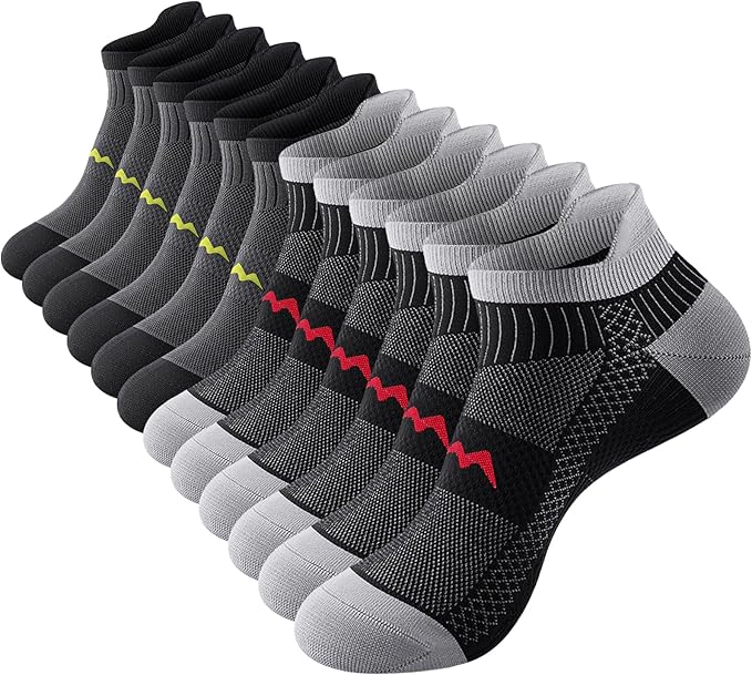 Ankle Compression Socks for Men and Women 6 Pairs, Low Cut Breathable Seamless short Running Socks with Arch Support