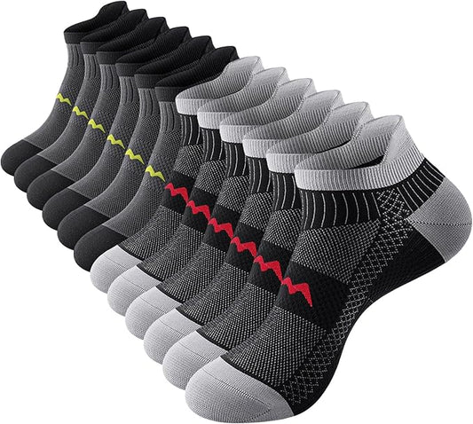 Ankle Compression Socks for Men and Women 6 Pairs, Low Cut Breathable Seamless short Running Socks with Arch Support