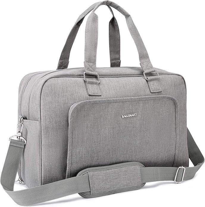 BAGSMART Weekender Bags for Women, Travel Duffle Overnight Bag Personal Item Bag with Shoe Bag for Travel Essentials