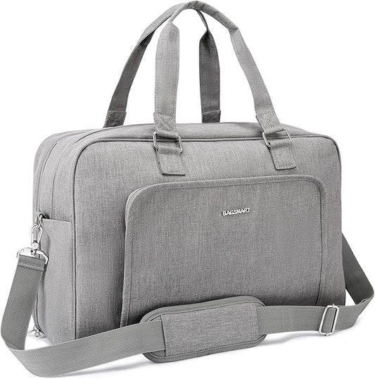 BAGSMART Weekender Bags for Women, Travel Duffle Overnight Bag Personal Item Bag with Shoe Bag for Travel Essentials