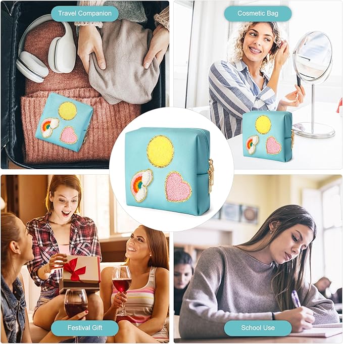 airogym Period Bag for Women, Sanitary Napkin Storage Bag, Functional PU Leather Sanitary Pad Bags for Panty Liners, Tampons, Menstrual Cup Pouches, Sanitary Pads Organizer with Zipper