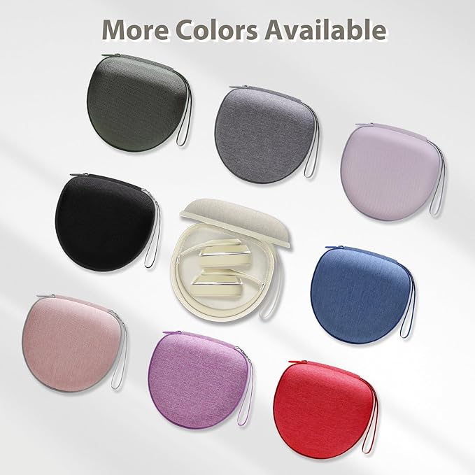 Headphone Headset Case for JLab JBuds Lux ANC/JLab Go Lux ANC/Beats/JBL/TOZO/BERIBES/Picun/KVIDIO Wireless Noise Cancelling Over-Ear Foldable Headphones (Cream)