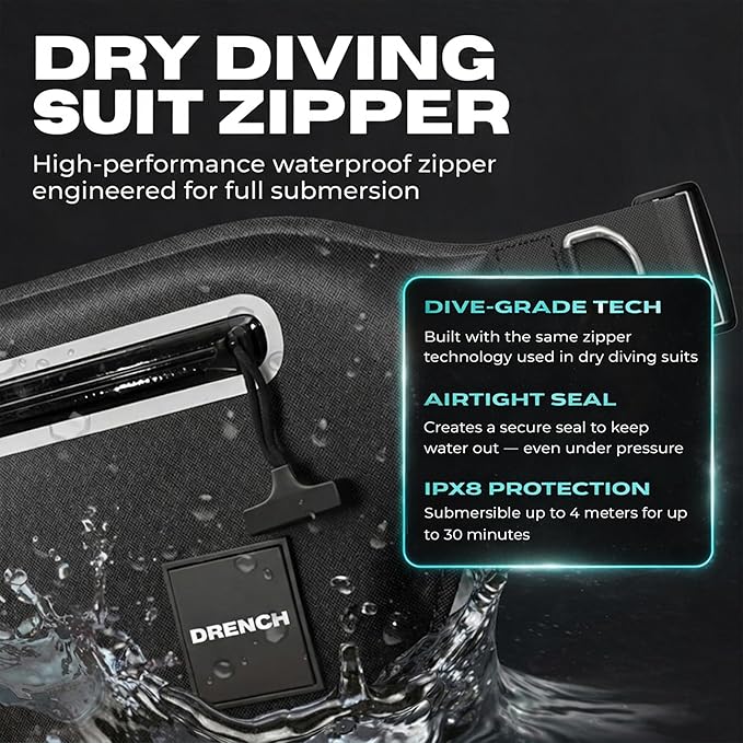DRENCH Waterproof Fanny Pack with Floating Phone Pouch, IPX8 Submersible Waist Pack Dry Bag for Swimming, Snorkeling, Kayaking & SUP, Waterproof Belt Bag for Beach, Travel & Water Sports