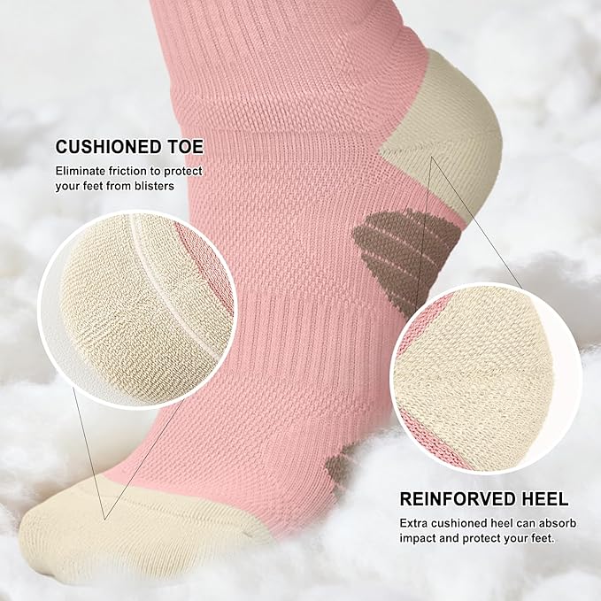 4 Pairs Compression Socks for Women Circulation-Best Support for Nurses,Running,Athletic,Travel