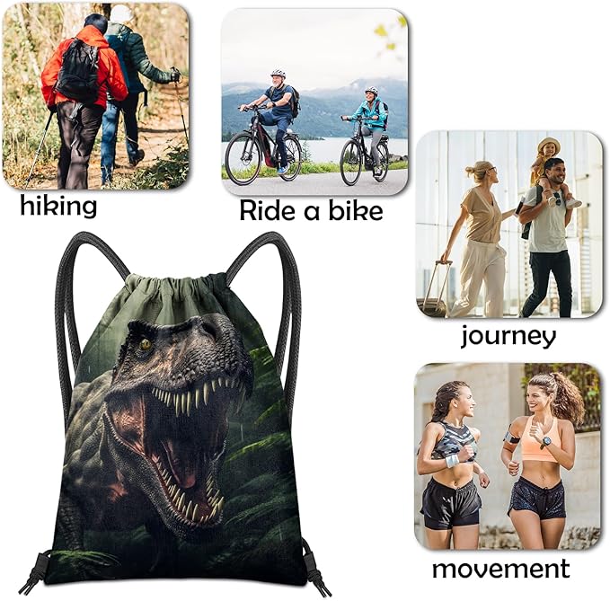 Drawstring Backpack for String Bag Waterproof Cute Sports Beach Swimming Travel (13"×17")-Dragon