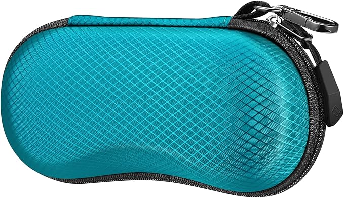 FINTIE Sunglasses Case, Hard EVA Shell Shockproof Sport Glasses Case with Metal Carabiner Travel Zipper Eyeglasses Holder