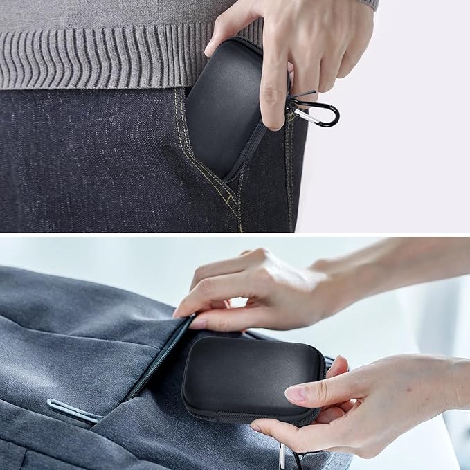 PAIYULE SSD Case for SanDisk Extreme Portable SSD Old & New Model and Extreme PRO, Hard Shell Protective Storage Bag, Fits 1TB 2TB 4TB 8TB External Solid State Drive for Business Travel (Black)