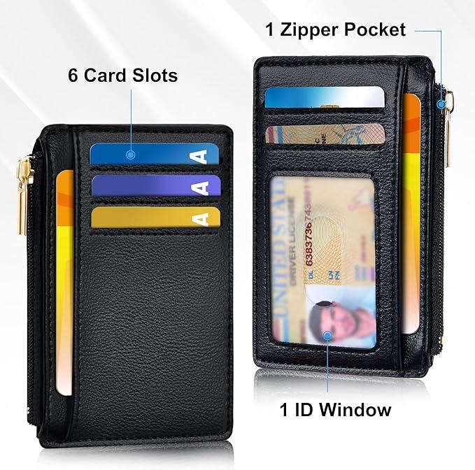 Tipmile Business Credit Card Holder for Men, Slim RFID Blocking Wallet, Small Minimalist Pocket Wallet, Mens Gift, Vintage Black