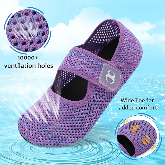 Water Shoes for Women Men Barefoot Beach Swim Aqua Socks Summer Wide Slides Sandals Quick Dry Pool River Sea Sock Shoes