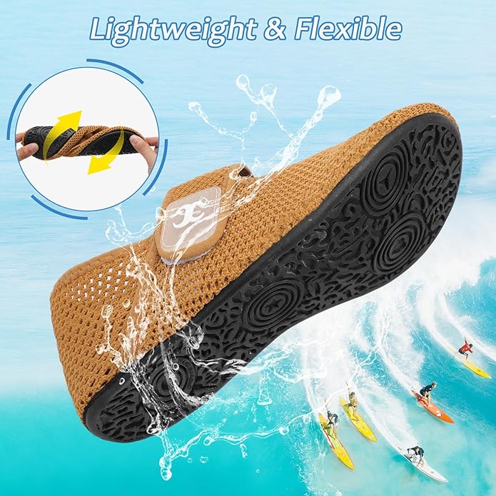 Water Shoes for Women Men Barefoot Beach Swim Aqua Socks Summer Wide Slides Sandals Quick Dry Pool River Sea Sock Shoes