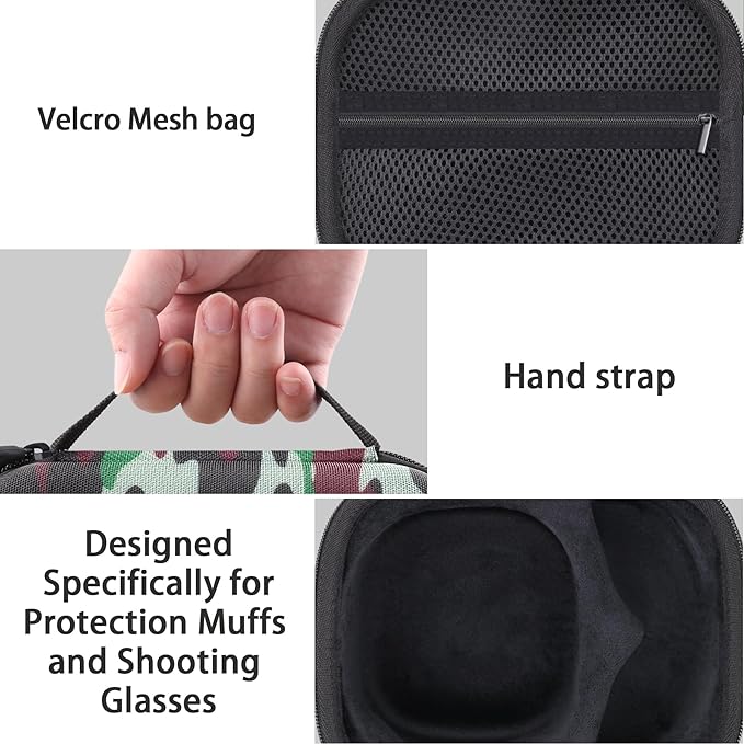 Storage Case Compatible with Walkers Razor Slim/Howard Leight Honeywell Impact Sport Electronic Ear Protection Muffs